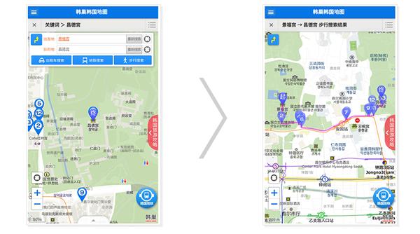 2024韩巢韩国地图中文版下载,韩巢地图,地图app,导航app
